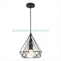 New Geometric Diamond-Shaped Hanging Lamp – Retro Industrial Style Pendant Light for Indoor and Outdoor Use